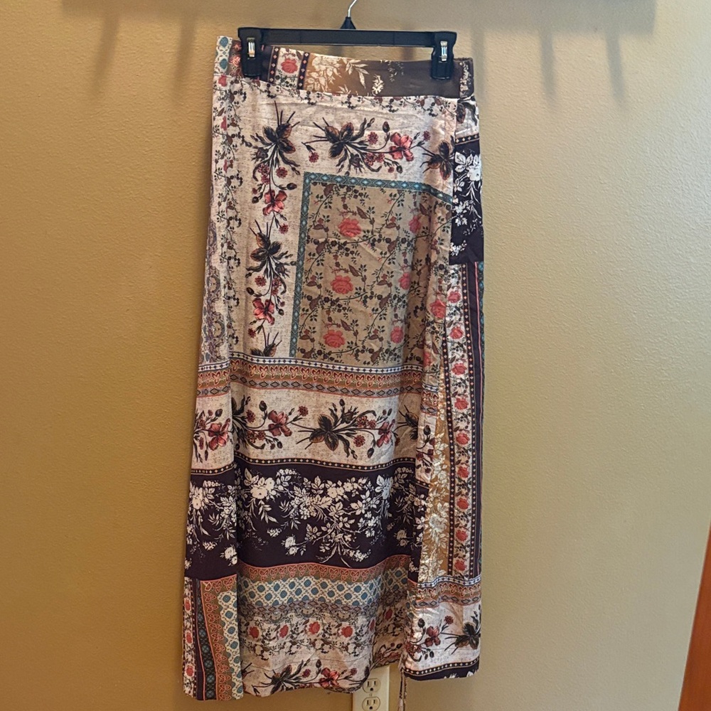 Bohemian Floral Patchwork Maxi Skirt